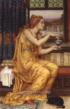  Raphaelite Oil Painting - The Love Potion Pre Raphaelite Evelyn De Morgan